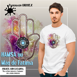 Camiseta Hamsá Mandala (Proteção) zz Seremcores 