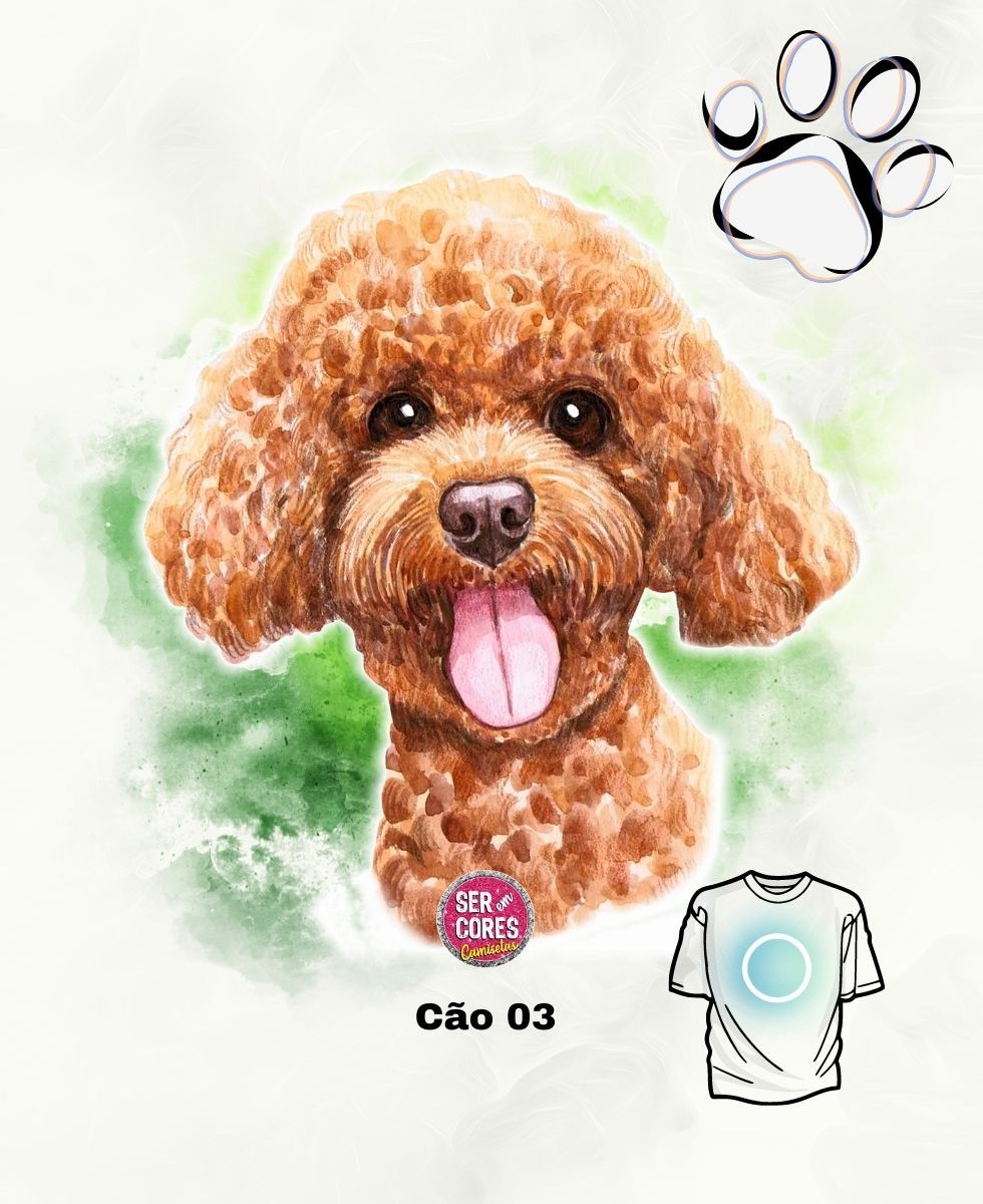 Nome do produto: Camiseta de Cachorro 03 (poodle) Seremcores 