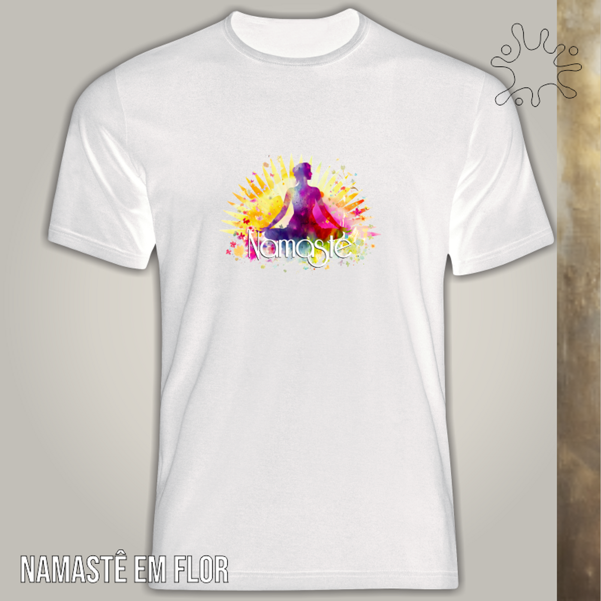 Nome do produto: Camiseta Namaste Flor - Seremcores zz