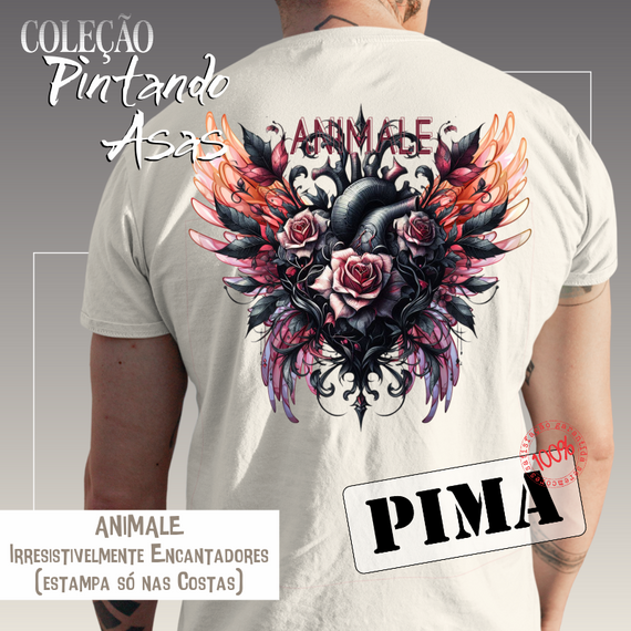 Camiseta  PIMA - ANIMALE (costas) Seremcores