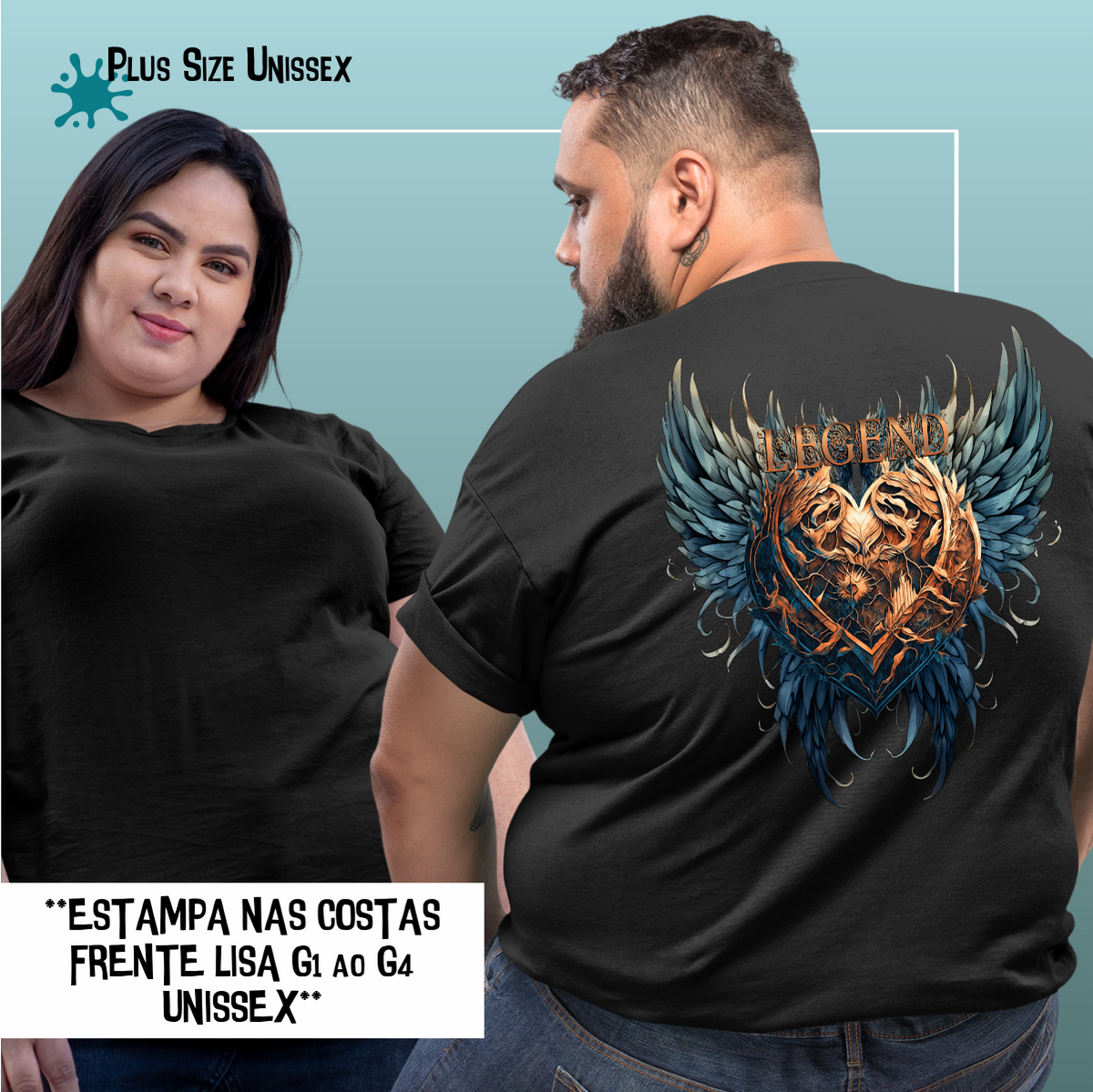 Nome do produto: Tshirt LEGEND plus size - Seremcores