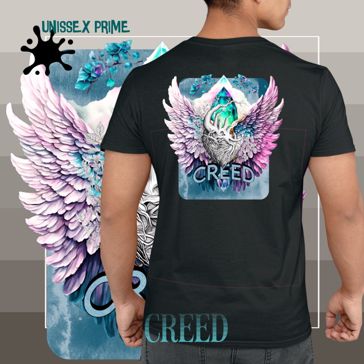 Nome do produto: PRIME Camiseta CREED (Costas e frente lisa) Seremcores