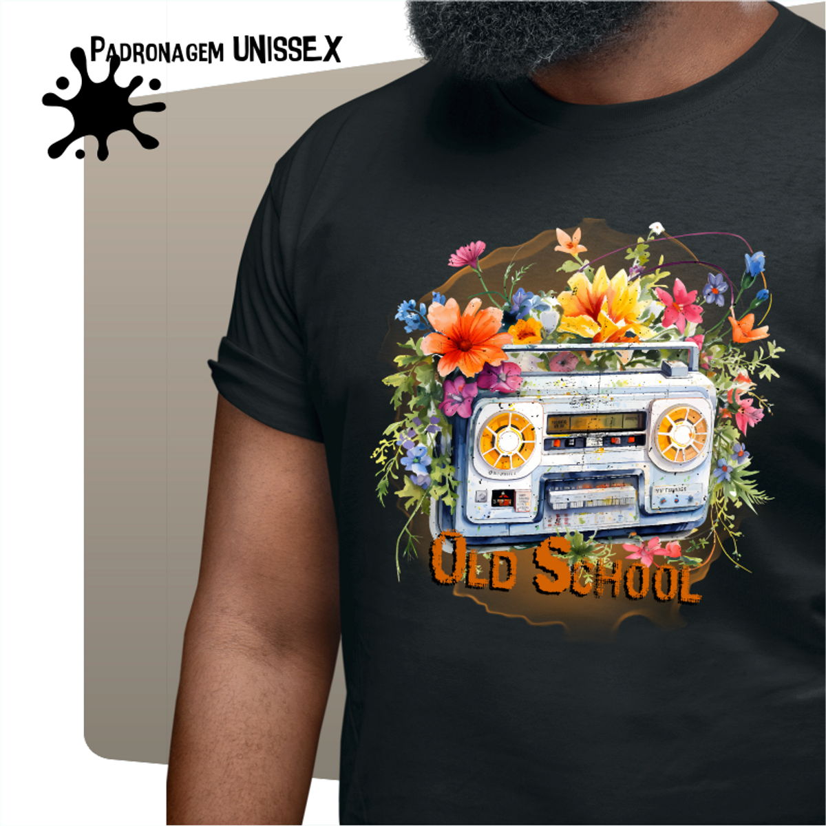 Nome do produto: Camiseta Old School Rádio Portátil seremcores