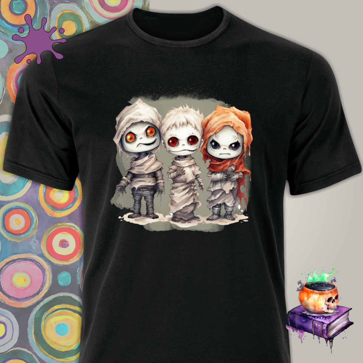 Nome do produto: Camiseta Trio 3 Zumbi Laranjinhas - Seremcores 