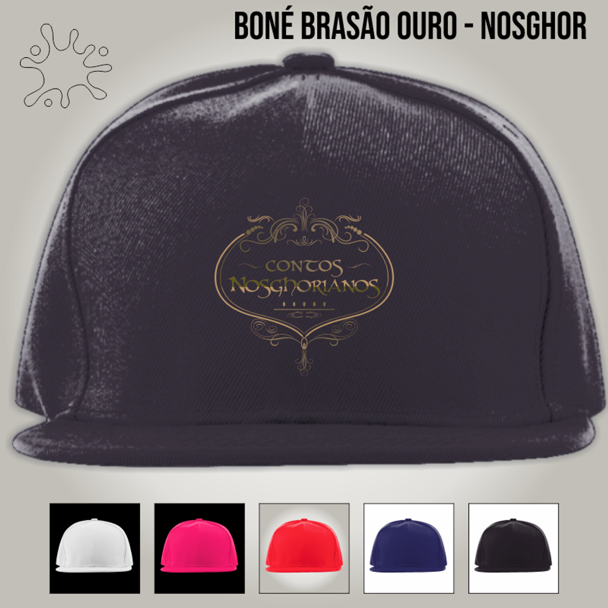 Nome do produto: Brasão de Nosghor - OURO (boné)