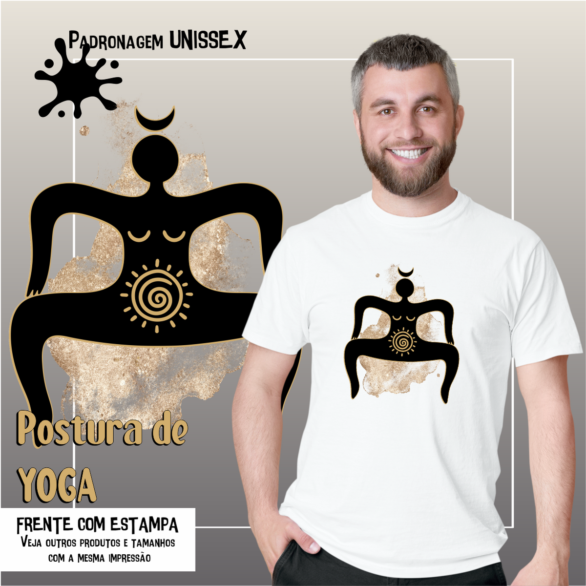 Nome do produto: Camiseta Postura Yoga zz Seremcores 