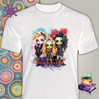 Nome do produtoCamiseta Trio Garotas Zumbi INGLÊS - Seremcores 