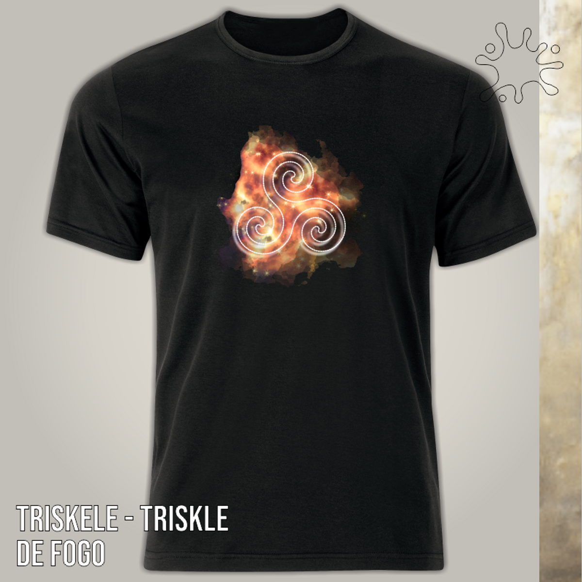 Nome do produto: Camiseta Triskele de Fogo - Seremcores zz