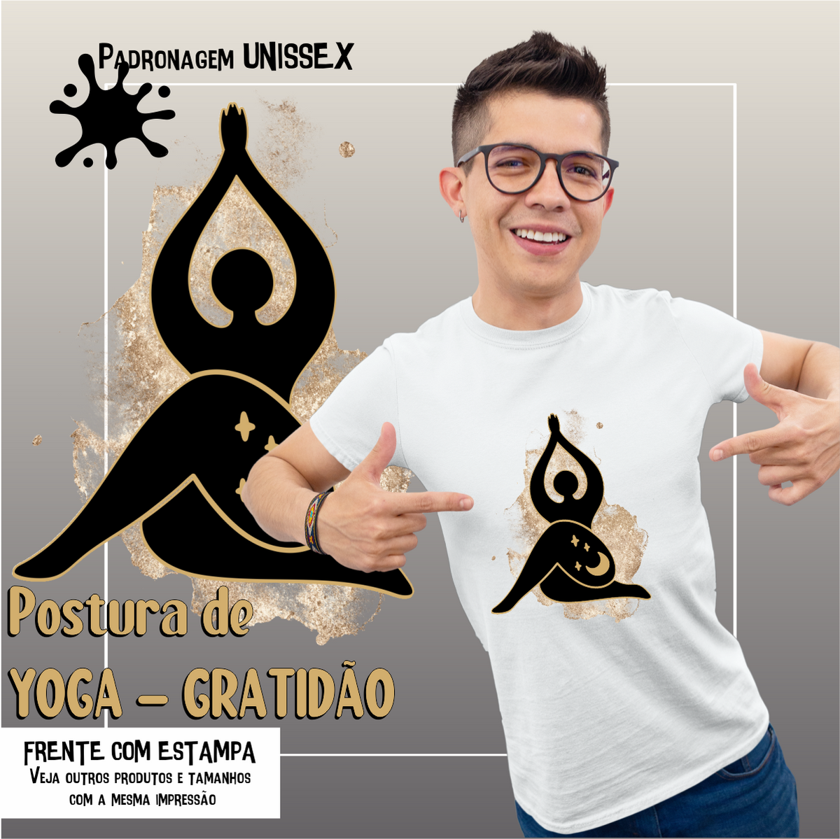 Nome do produto: Camiseta Yoga GRATIDÃO zz