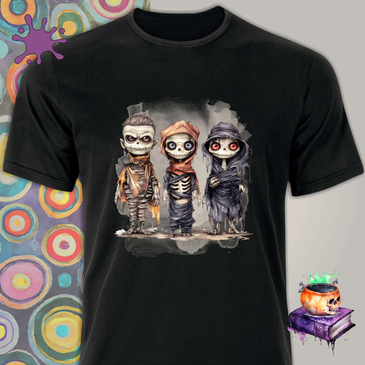 Nome do produto: Camiseta Trio 2 Zumbi Moleques - Seremcores 