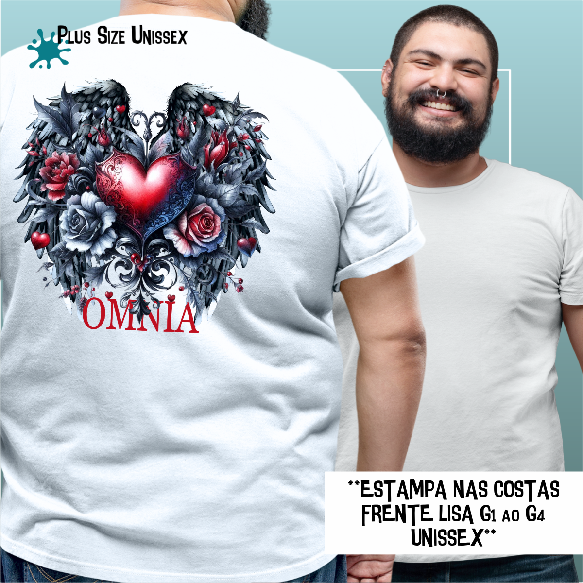 Nome do produto: Tshirt OMNIA plus size - Seremcores