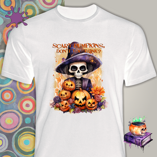 Nome do produtoCamiseta de Esqueleto - Scary Pumpkins - Seremcores 