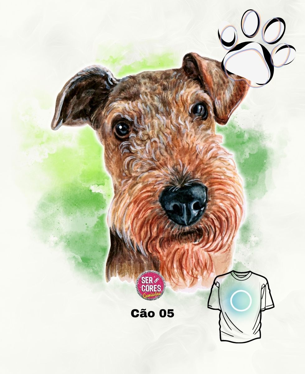 Nome do produto: Camiseta de Cachorro 05 (airedale) Seremcores 