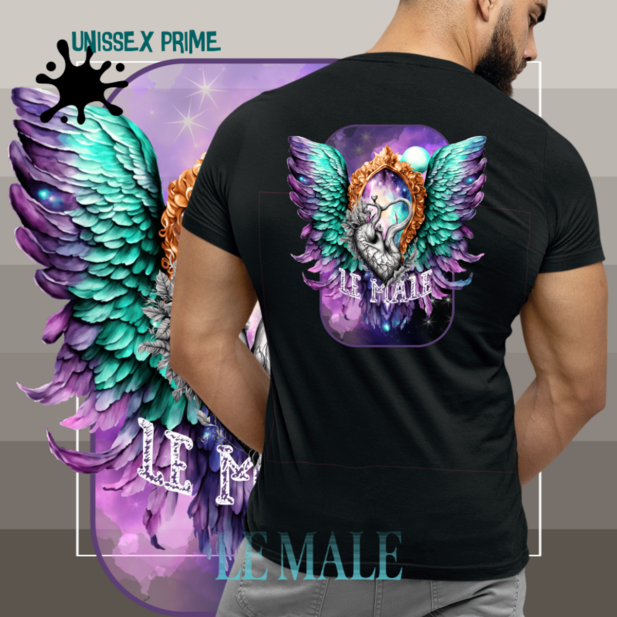 Nome do produto: PRIME Camiseta LE MALE (Costas e frente lisa) Seremcores