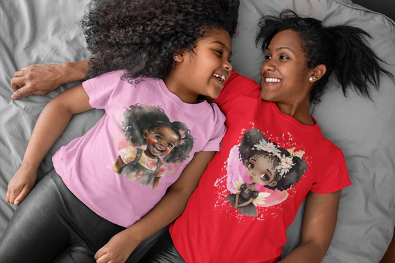 Camiseta infantil Menina Feliz