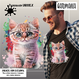 Nome do produtoCamiseta de Gato Fofo de óculos Seremcores 