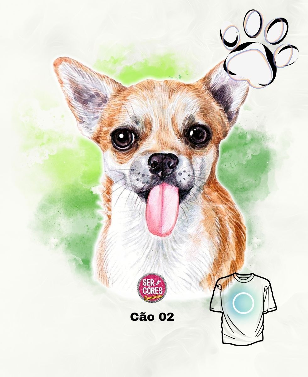Nome do produto: Camiseta de Cachorro 02 (chihuahua) Seremcores 