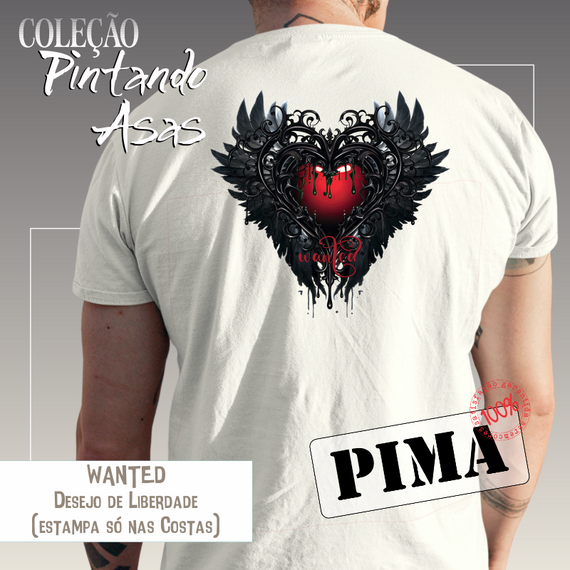 Camiseta PIMA - WANTED (costas) Seremcores