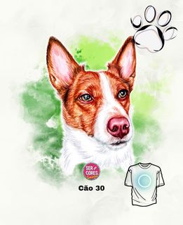 Camiseta de Cachorro 30 (basenji - viralata) Seremcores 