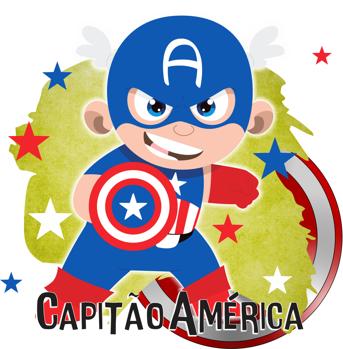 Nome do produto: Camiseta infantil Heróis - Capitão