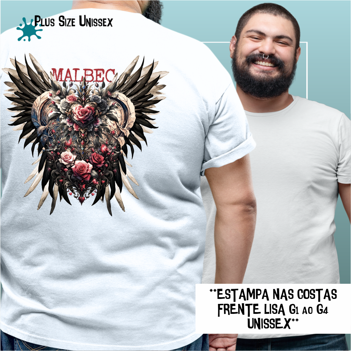 Nome do produto: Tshirt MALBEC plus size - Seremcores