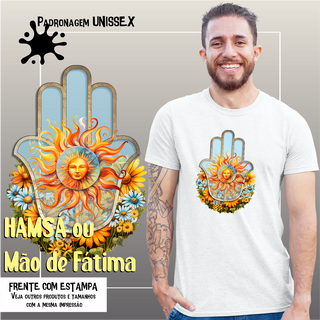 Camiseta Hamsá Solar (Proteção) zz Seremcores 
