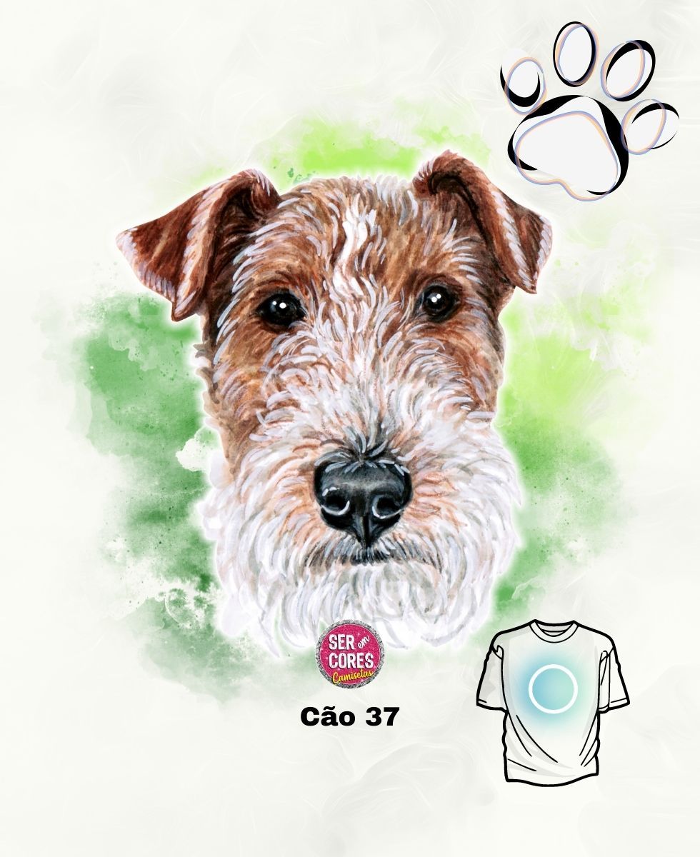 Nome do produto: Camiseta de Cachorro 37 (fox terrier) Seremcores 
