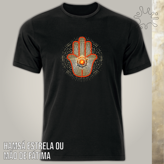 Camiseta Hamsá Estrela (Proteção) - Seremcores zz