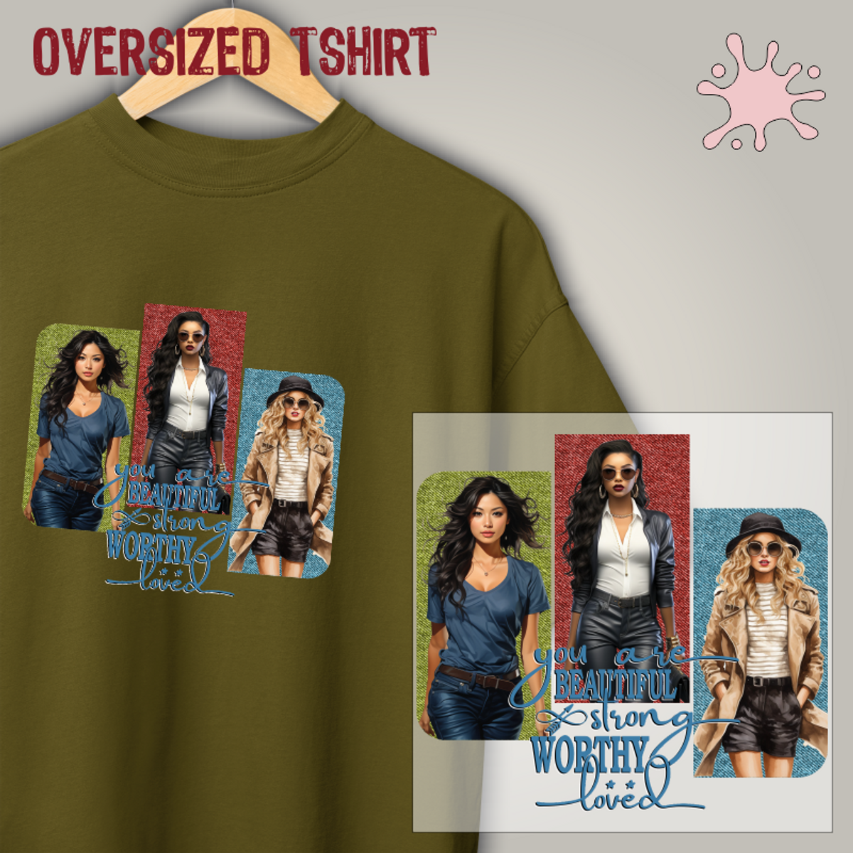 Nome do produto: Oversized Tshirt - You are beautiful ... - Seremcores