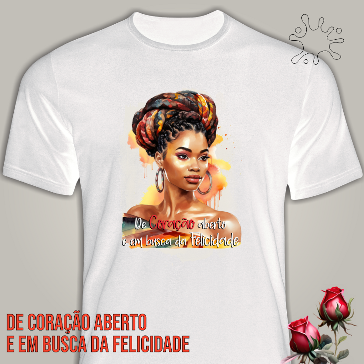 Nome do produto: Camiseta Em busca da Felicidade - Seremcores