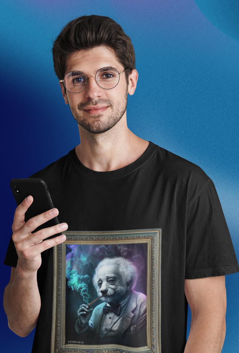 Nome do produto: Camiseta Masculina Panda Einstein