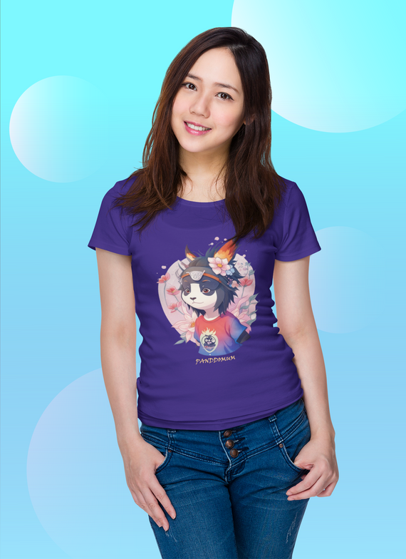 Camiseta Feminina Panda Anime