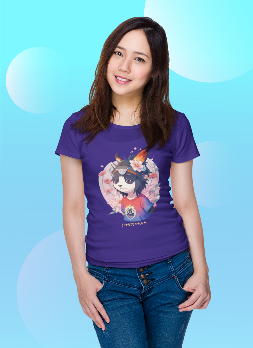 Nome do produto: Camiseta Feminina Panda Anime