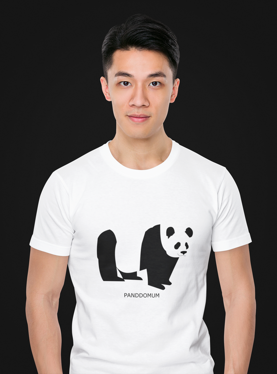 Camiseta Masculina Panda In White