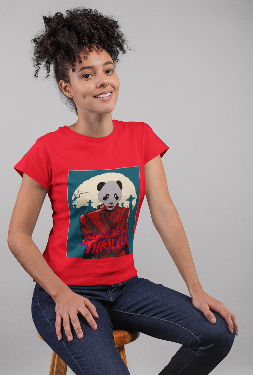 Nome do produto: Camiseta Feminina Panda Thriller