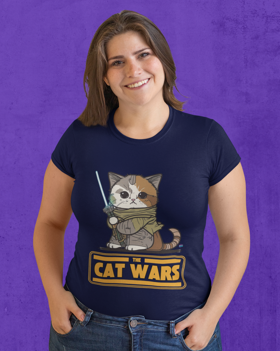 Nome do produto: Camiseta Plus Size The Cat Wars