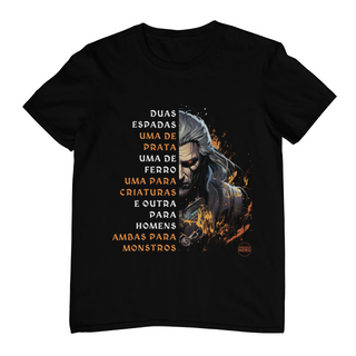 Nome do produtoCamiseta The Witcher Frase Espadas