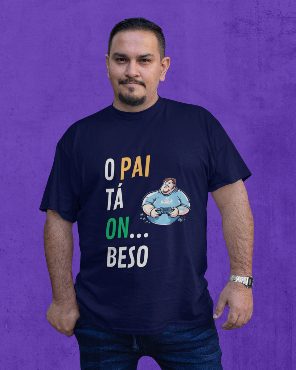 Nome do produto: Camiseta Plus Size O Pai tá on... beso