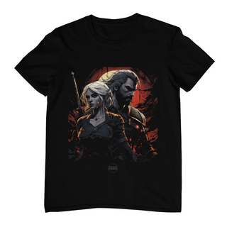 Nome do produtoCamiseta Plus Size The Witcher Geralt e Ciri