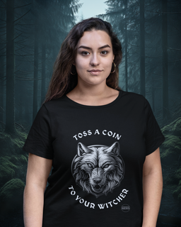Camiseta Plus SIze The Witcher Toss a Coin