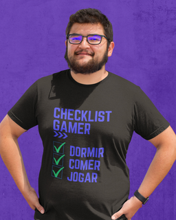 Camiseta Plus Size Checklist Gamer