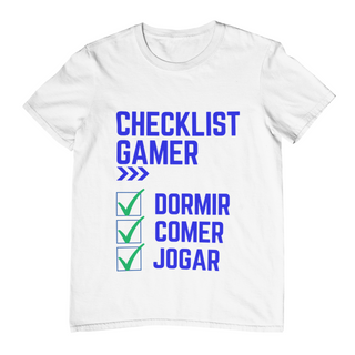 Nome do produtoCamiseta Plus Size Checklist Gamer