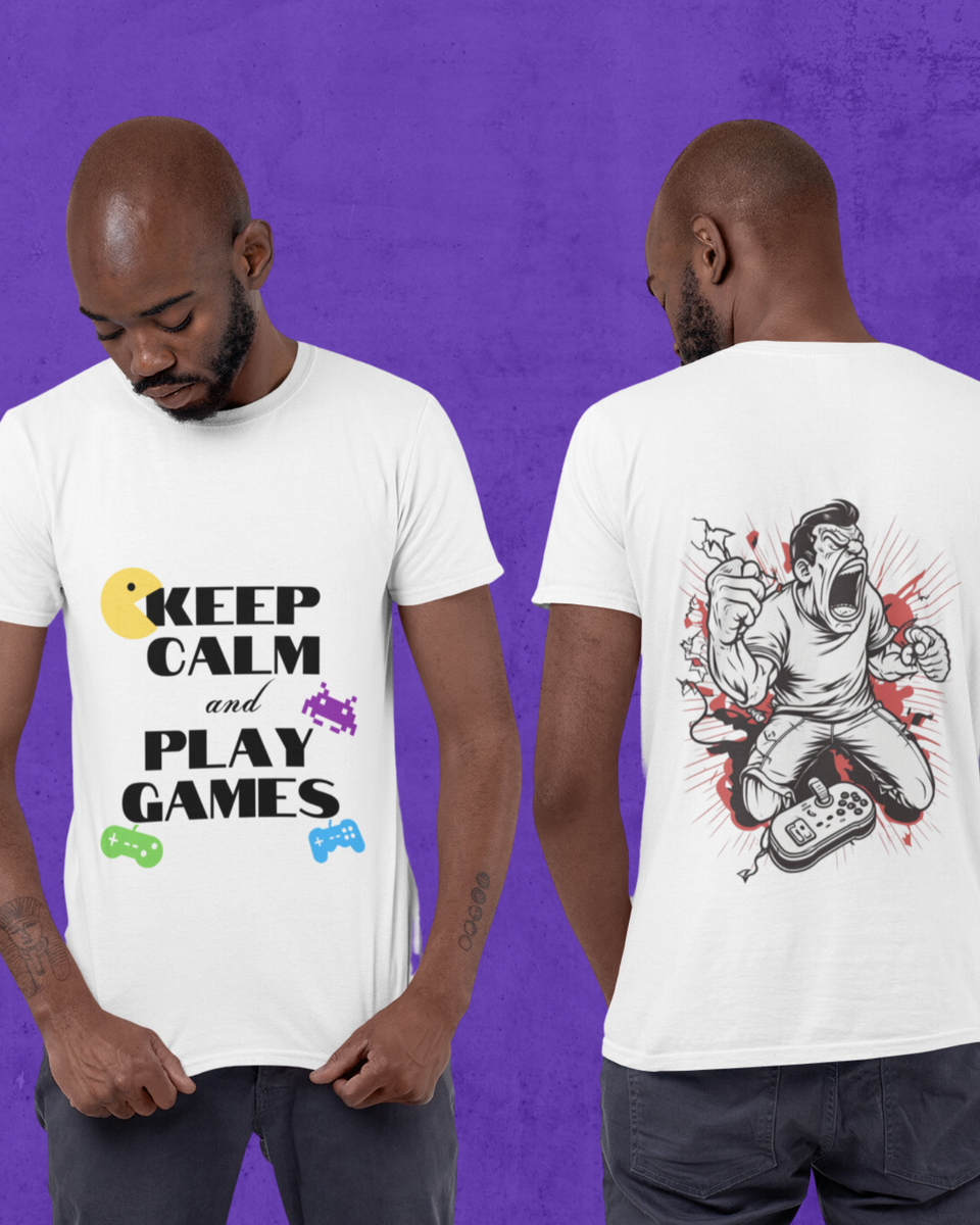 Nome do produto: Camiseta Keep Calm and Play Games