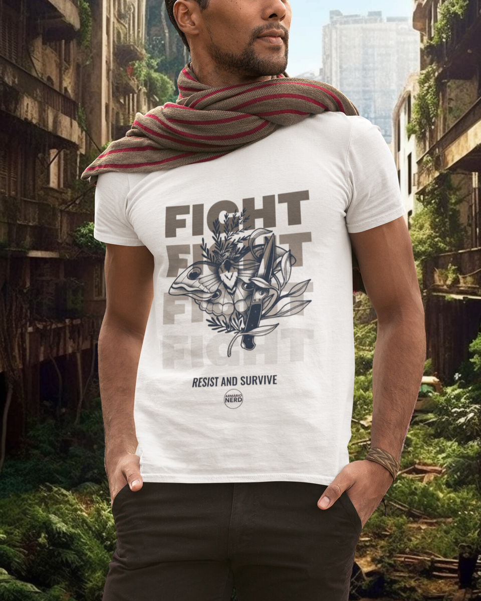 Nome do produto: Camiseta The Last of Us Fight Resist and Survive