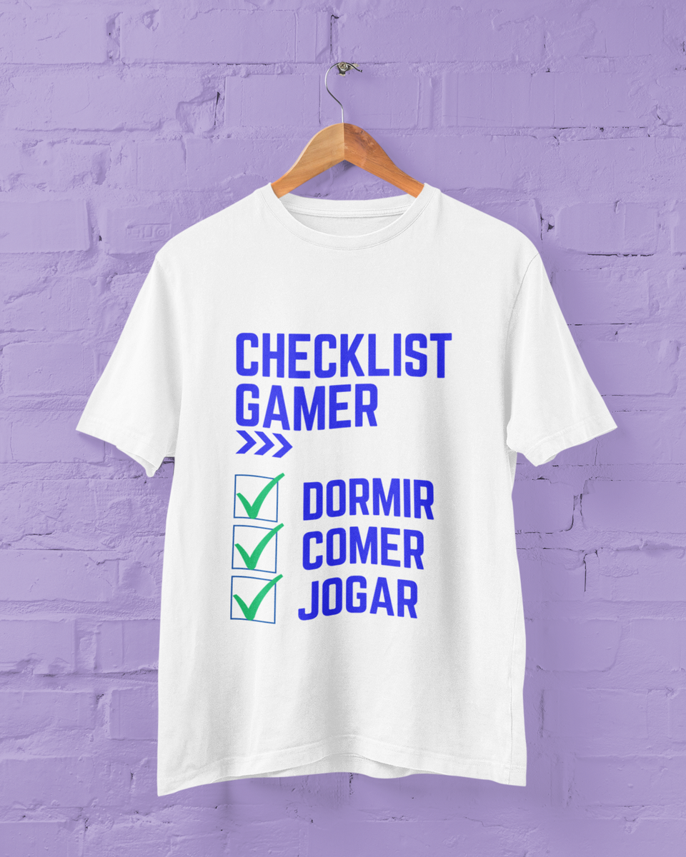 Nome do produto: Camiseta Checklist Gamer