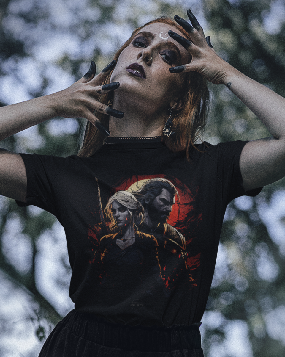 Nome do produto: Camiseta The Witcher Geralt e Ciri