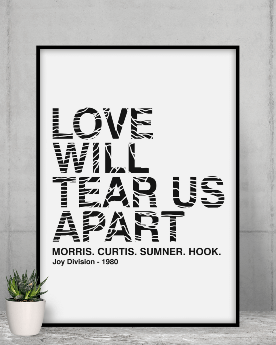 Nome do produto: Poster A2  Joy Division  Love Will Tear Us Apart