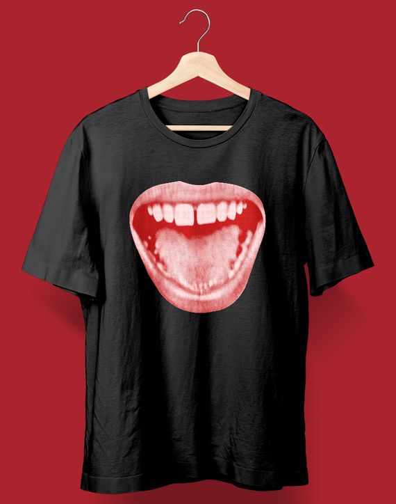 Camiseta Boca (Madonna) BRANCA/PRETA