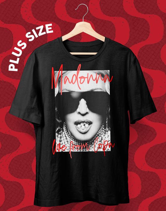 Camiseta Plus Size - Madonna Live from Copa