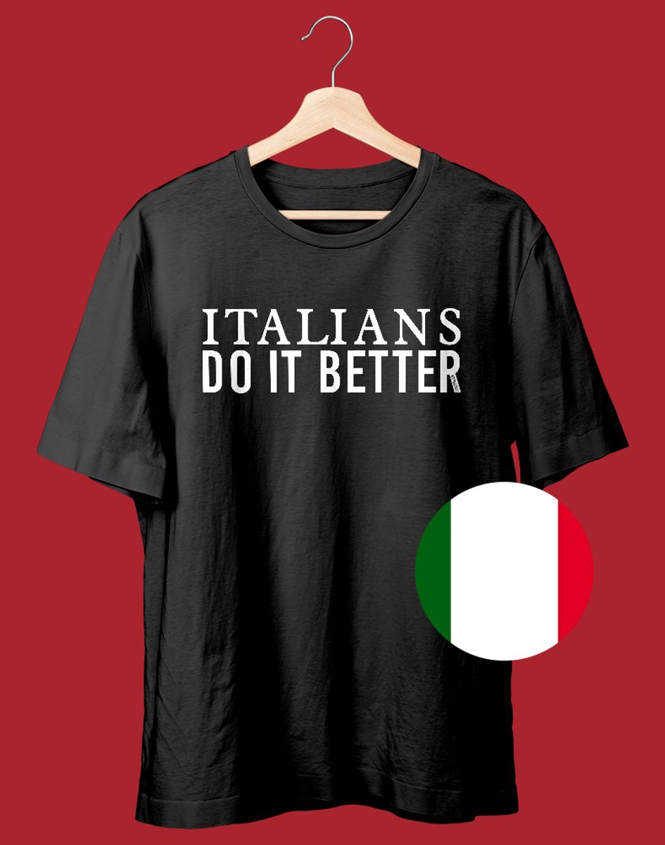 Nome do produto: Camiseta Italians do It better  (PRETA/VERMELHA)